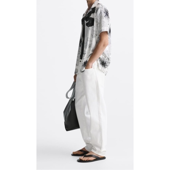 ZARA ~ABSTRACT PRINT STRETCH SHIRT (NWT) - Picture 7 of 10